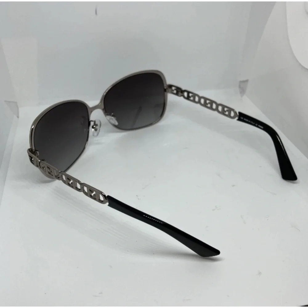 Vintage Fendi Logo Metal Women’s Sunglasses Brown Pewter F478 Made in Italy